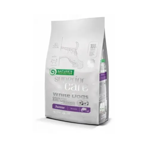 Natures P Superior care white dog GF junior salmon all breed 1,5 kg