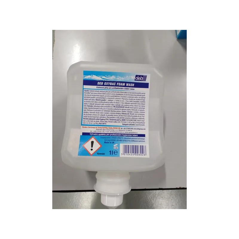 Náplň DEB OxyBac 1000 ml, antibakteriálne mydlo v pene
