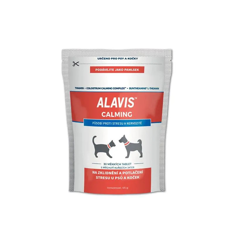 ALAVIS Calming pre psov a mačky 45 g/30 žuvacích tabliet