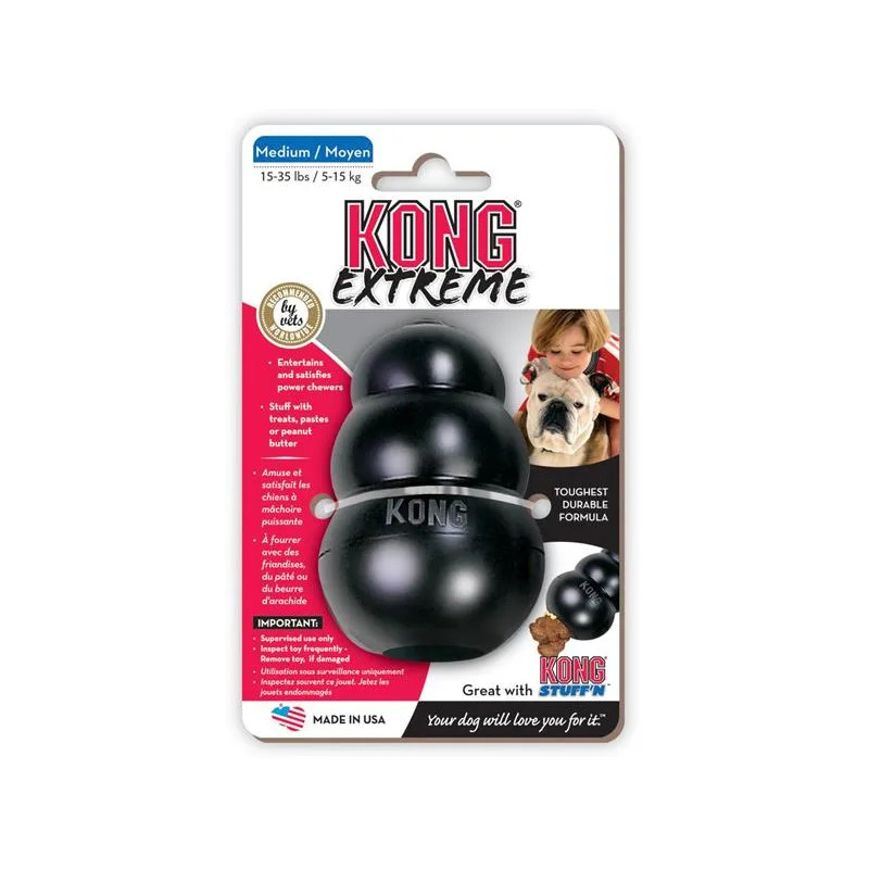 Hračka Kong Dog Extreme Granát čierny, guma prírodná, M 5 - 15 kg