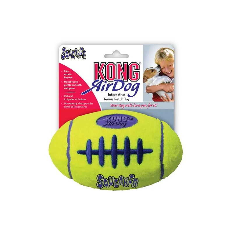 Hračka Kong Dog Airdog Lopta rugby s pískatkom tenis, guma vulkanizovaná, S