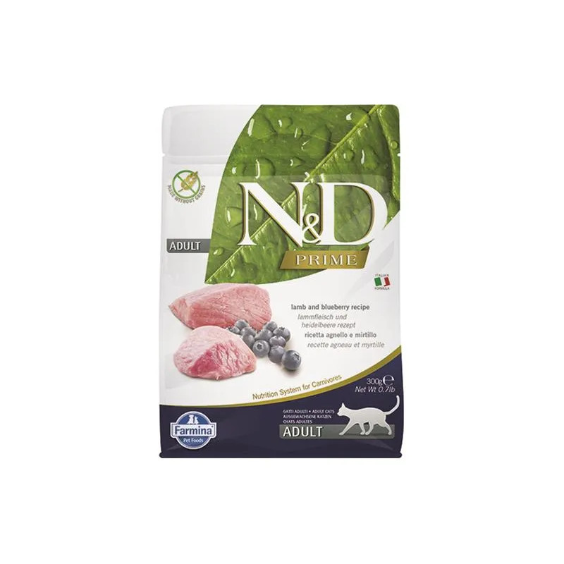 Farmina N&D cat PRIME (GF) adult, lamb & blueberry 0,3 kg