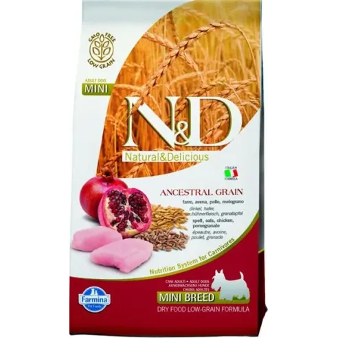 Farmina N&D dog adult mini, chicken, spelt, oats & pomegranate 2,5 kg