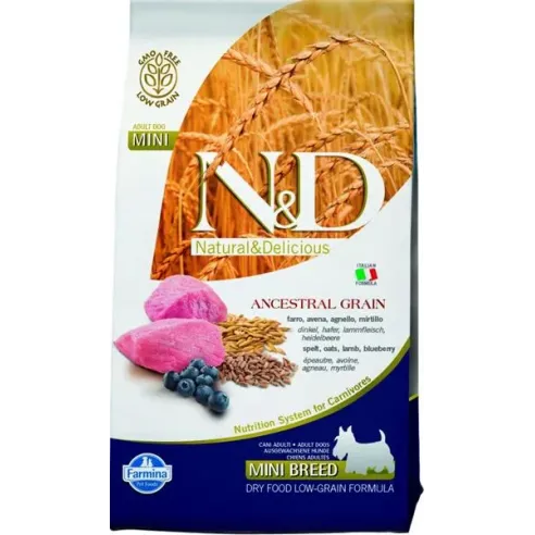 Farmina N&D dog AG adult mini, lamb, spelt, oats & blueberry 2,5 kg