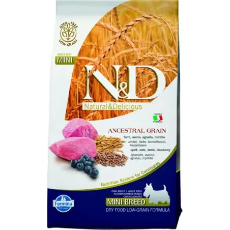 Farmina N&D dog AG adult mini, lamb, spelt, oats & blueberry 2,5 kg