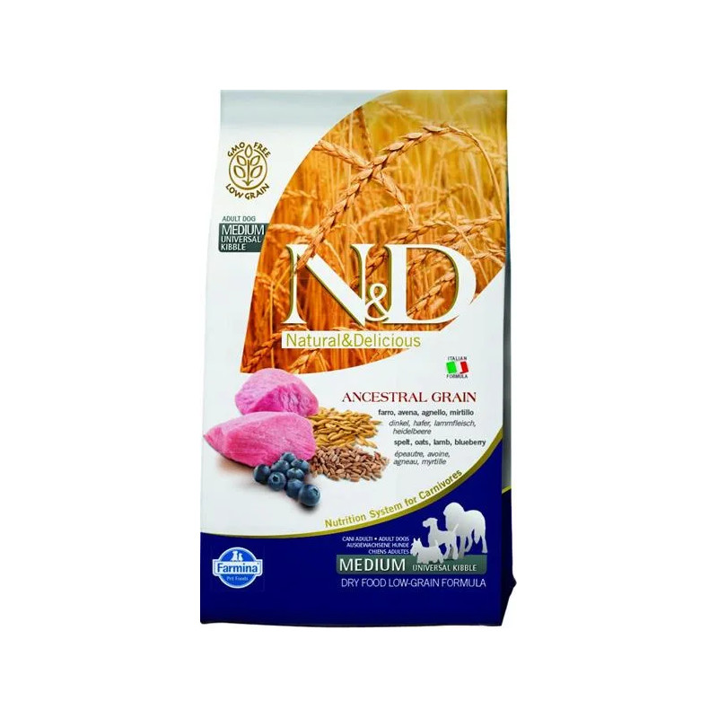 Farmina dog AG adult medium, lamb, spelt, oats & blueberry 2,5 kg