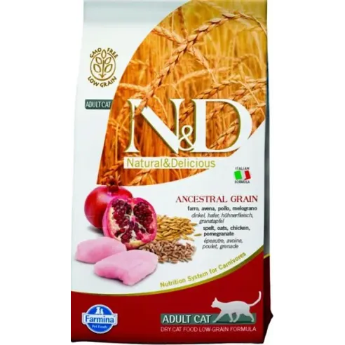 Farmina N&D cat AG adult, chicken, spelt, oats & pomegranate 1,5 kg