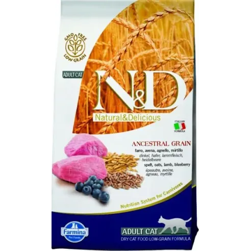 Farmina N&D cat AG adult, lamb, spelt, oats & blueberry 1,5 kg