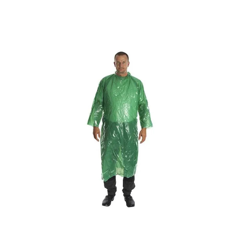 Plášť igelitový KRUTEX jednorazový, dĺžka 130 cm, zelený