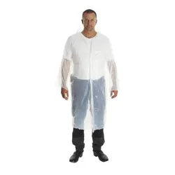 Plášť igelitový KRUTEX jednorazový, dĺžka 120 cm, biely