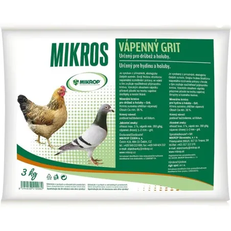 MIKROS Vápenný grit 3 kg