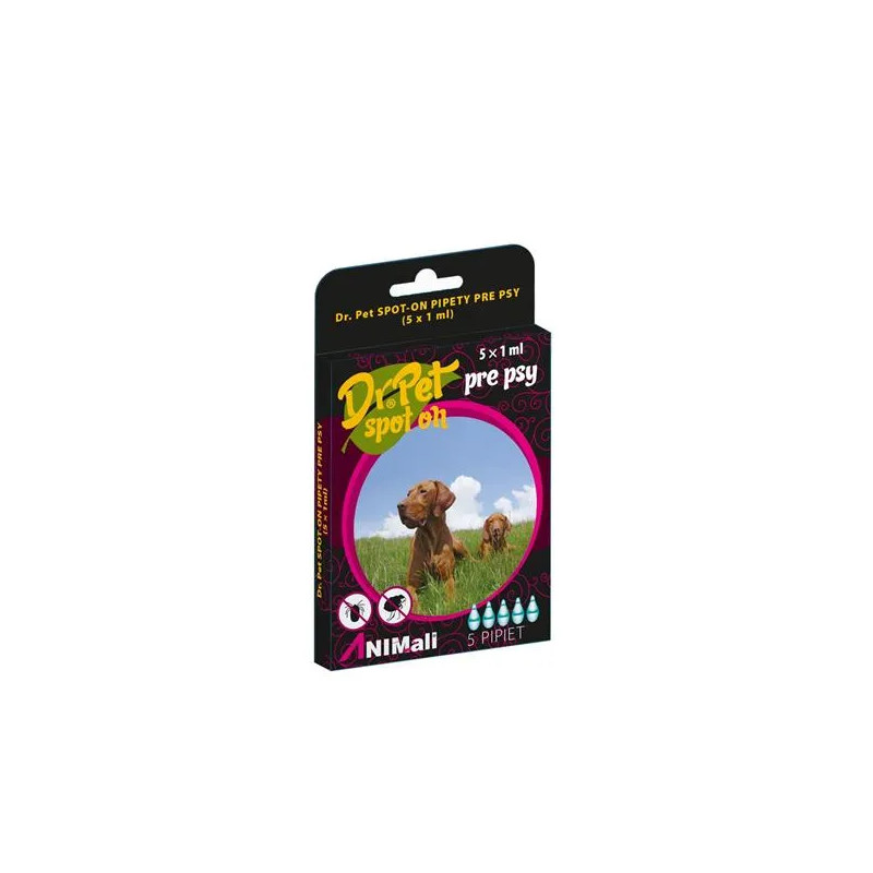 Dr.Pet spot-on pipety pre psy 5 x 1 ml (spot-on tick and flea repellent for dogs)