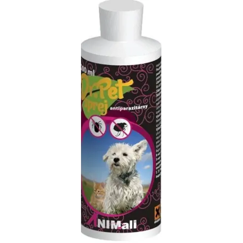 Spray Dr.Pet antiparazitárny s repelentným účinkom pre psy a mačky 200 ml (tick and flea repellent spray for dogs and cats)