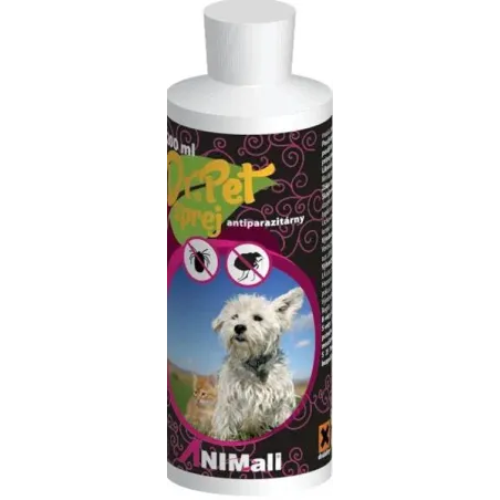 Spray Dr.Pet antiparazitárny s repelentným účinkom pre psy a mačky 200 ml (tick and flea repellent spray for dogs and cats)