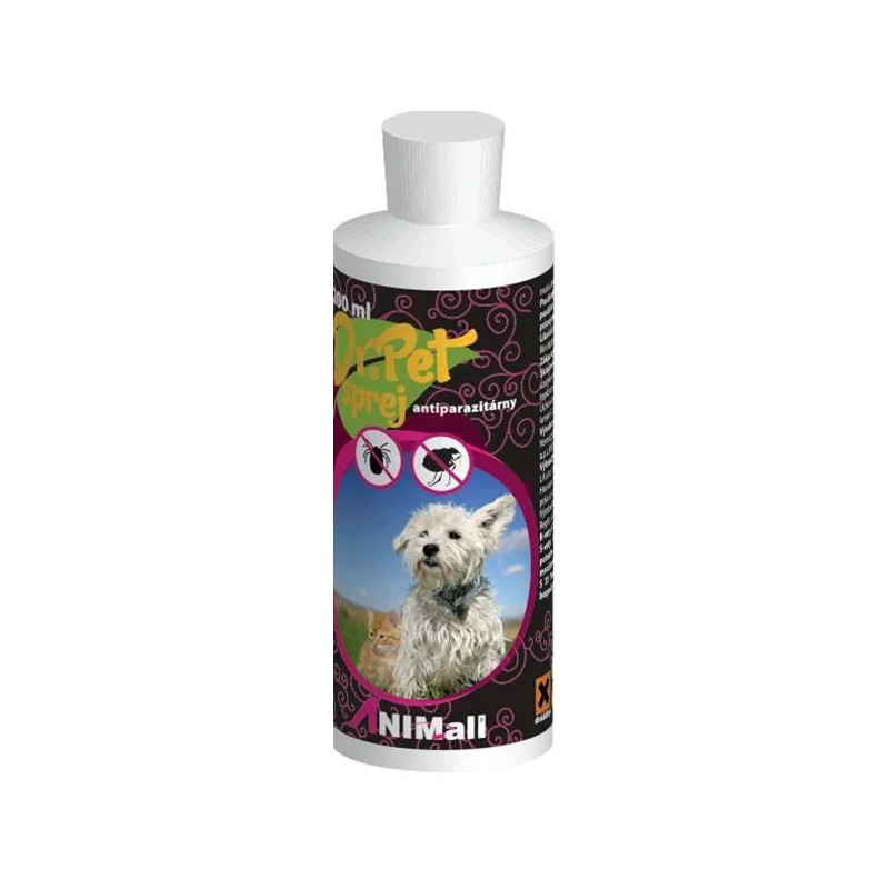 Spray Dr.Pet antiparazitárny s repelentným účinkom pre psy a mačky 200 ml (tick and flea repellent spray for dogs and cats)