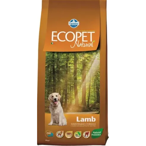 Ecopet Natural Lamb dog adult Medium 12 + 2 kg