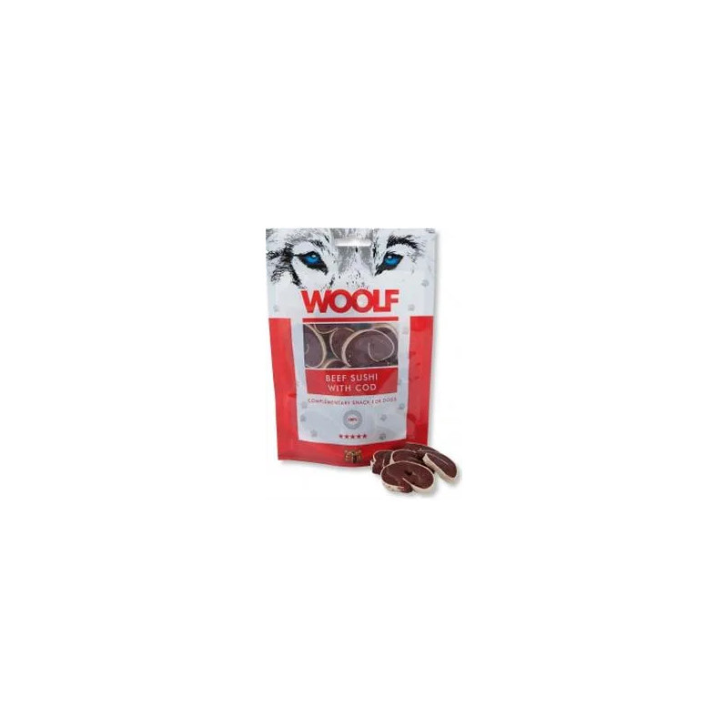 Pamlsok Woolf Dog Beef Sushi & Codfish 100 g