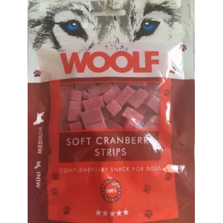 Pamlsok Woolf Dog Cranberry Soft Strips 100 g