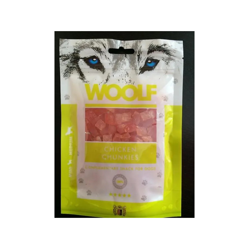Pamlsok Woolf Dog Chicken Chunkies 100 g Pamlsok Woolf Dog Chicken Chunkies 100 g