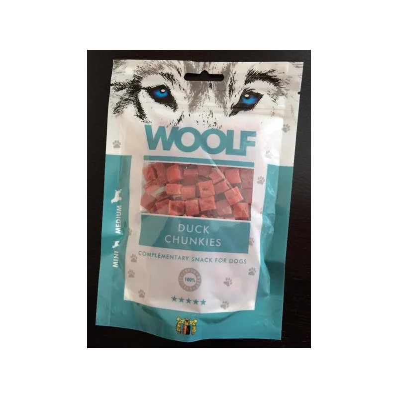 Pamlsok Woolf Dog Duck Chunkies 100 g