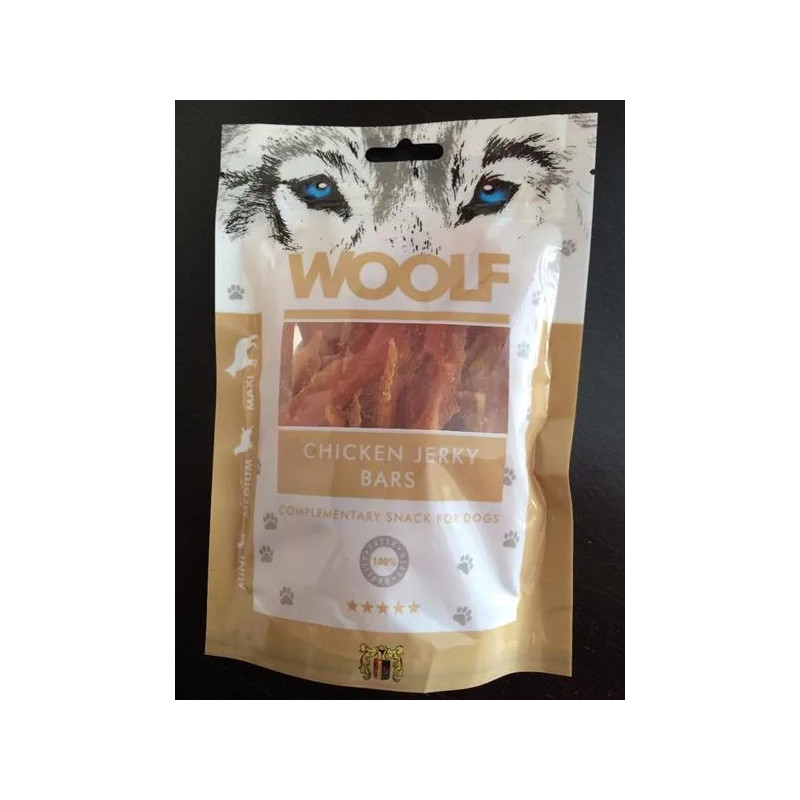 Pamlsok Woolf Dog Chicken Jerky Bars 100 g
