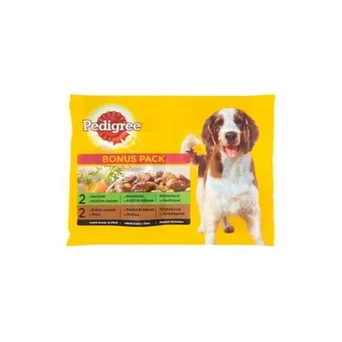 Mars PEDIGREE kapsička dog ADULT Multipack HD a králik &  morka a mrkva v šťave 4 x 100 g