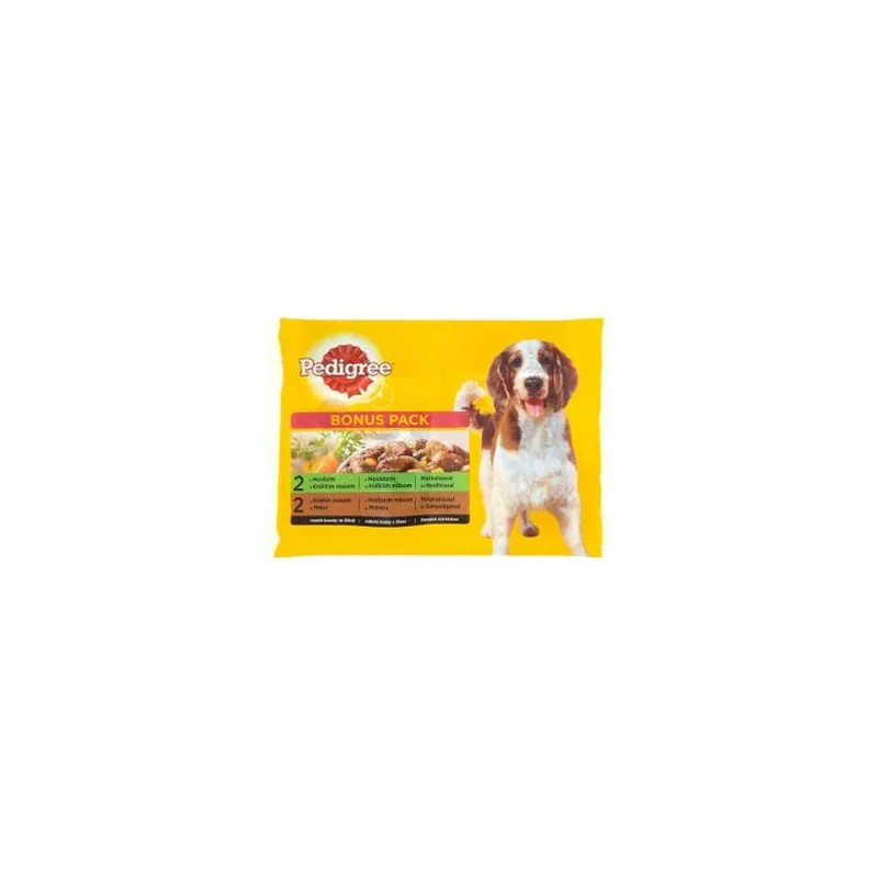 Mars PEDIGREE kapsička dog ADULT Multipack HD a králik & morka a mrkva v šťave 4 x 100 g