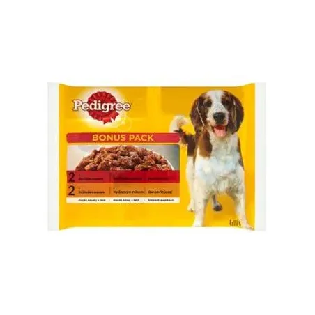 Mars PEDIGREE kapsička dog ADULT Multipack hovädzie & hydinové mäso v želé 4 x 100 g