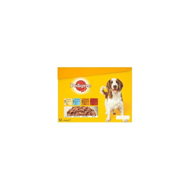 Mars PEDIGREE kapsička dog ADULT Multipack kura&jahňa&hydina&hovädzie v želé 12 x 100 g Mars PEDIGREE kapsička dog ADULT Multipack kura&jahňa&hydina&hovädzie v želé 12 x 100 g