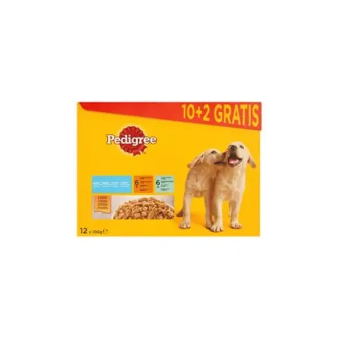 Mars PEDIGREE kapsička dog JUNIOR kuracie & jahňacie & hydinové & hovädzie s ryžou v želé 12 x 100 g