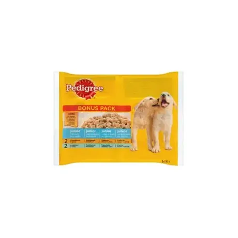 Mars PEDIGREE kapsička dog JUNIOR Multipack kura&ryža v želé, hovädzie&ryža v želé 4 x 100 g