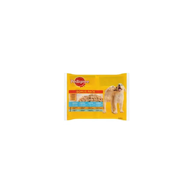 Mars PEDIGREE kapsička dog JUNIOR Multipack kura&ryža v želé, hovädzie&ryža v želé 4 x 100 g