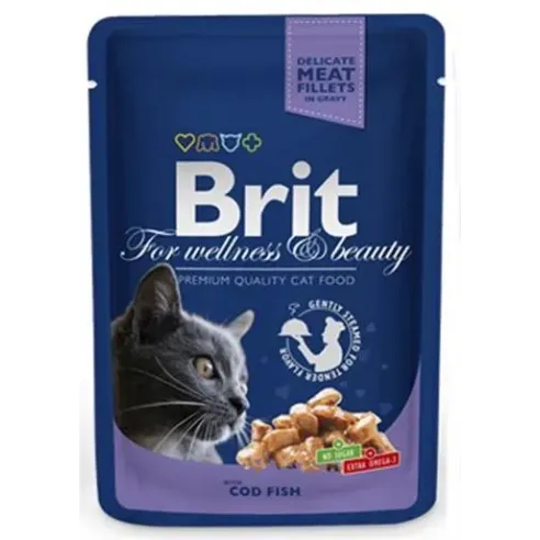 BRIT Premium cat Kapsička Adult Cod Fish 100 g