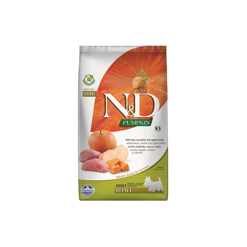 Farmina N&D dog PUMPKIN (GF) adult mini, boar & apple 2,5 kg Farmina N&D dog PUMPKIN (GF) adult mini, boar & apple 2,5 kg