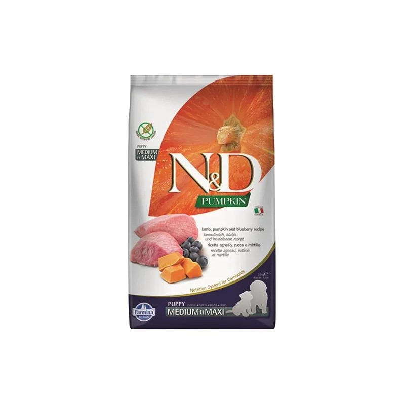 Farmina N&D dog PUMPKIN (GF) puppy medium & maxi, lamb & blueberry 2,5 kg