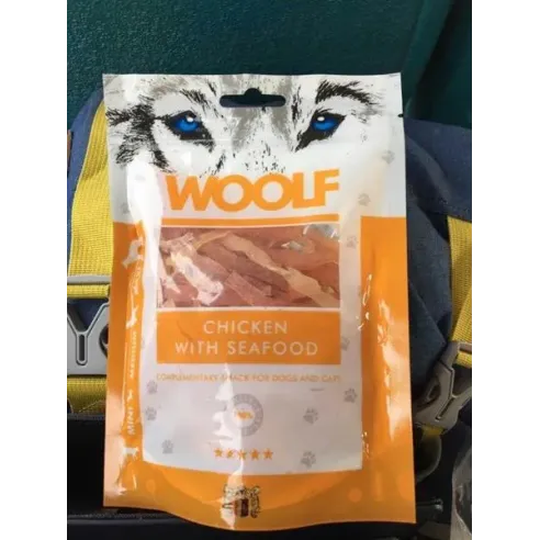 Pamlsok Woolf Dog/Cat Chicken and Seafood 100 g