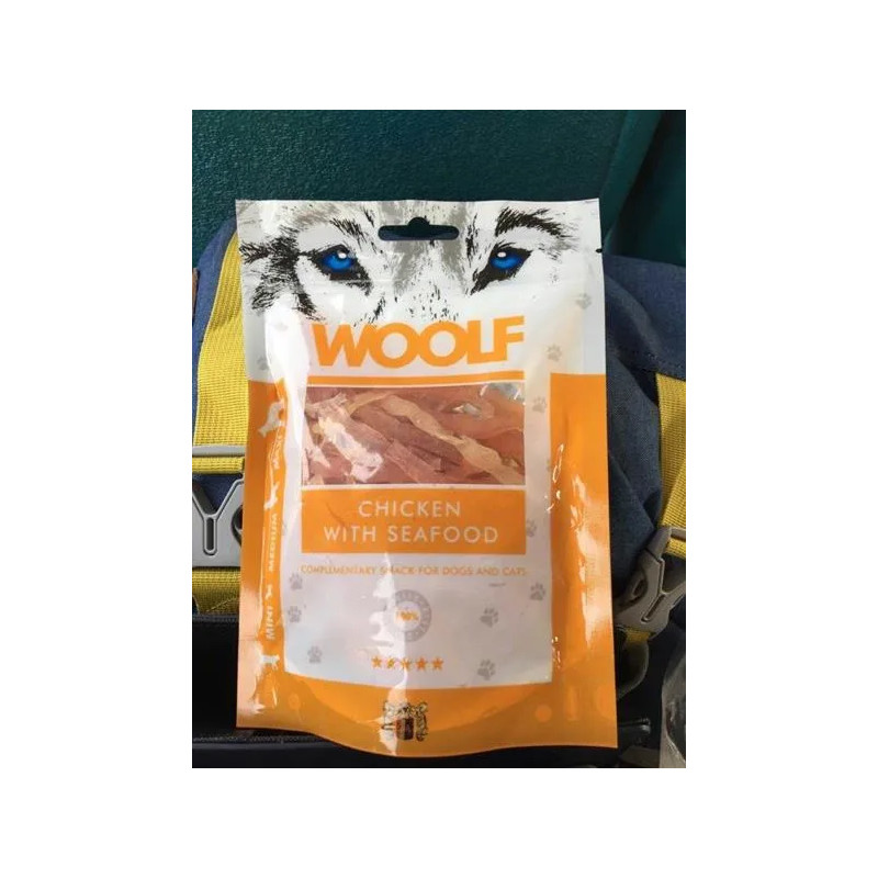 Pamlsok Woolf Dog/Cat Chicken and Seafood 100 g