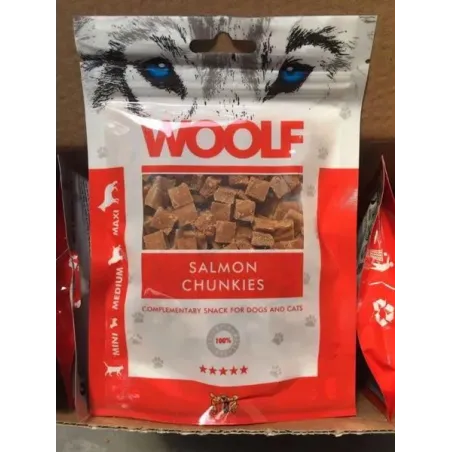 Pamlsok Woolf Dog/Cat Salmon Chunkies 100 g