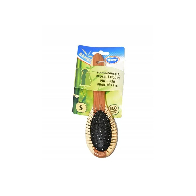 Hrebeň DUVO+ kefa Combo bambus kovová Small 19,5 x 5,5 cm