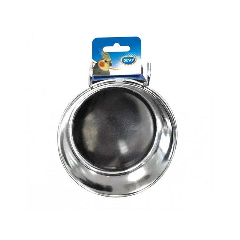 Miska DUVO+ závesná do klietky pre vtáky priemer 9 cm, objem 330 ml