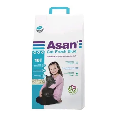 Podstielka ASAN Fresh Blue pre mačky a fretky 10 L (2 kg)