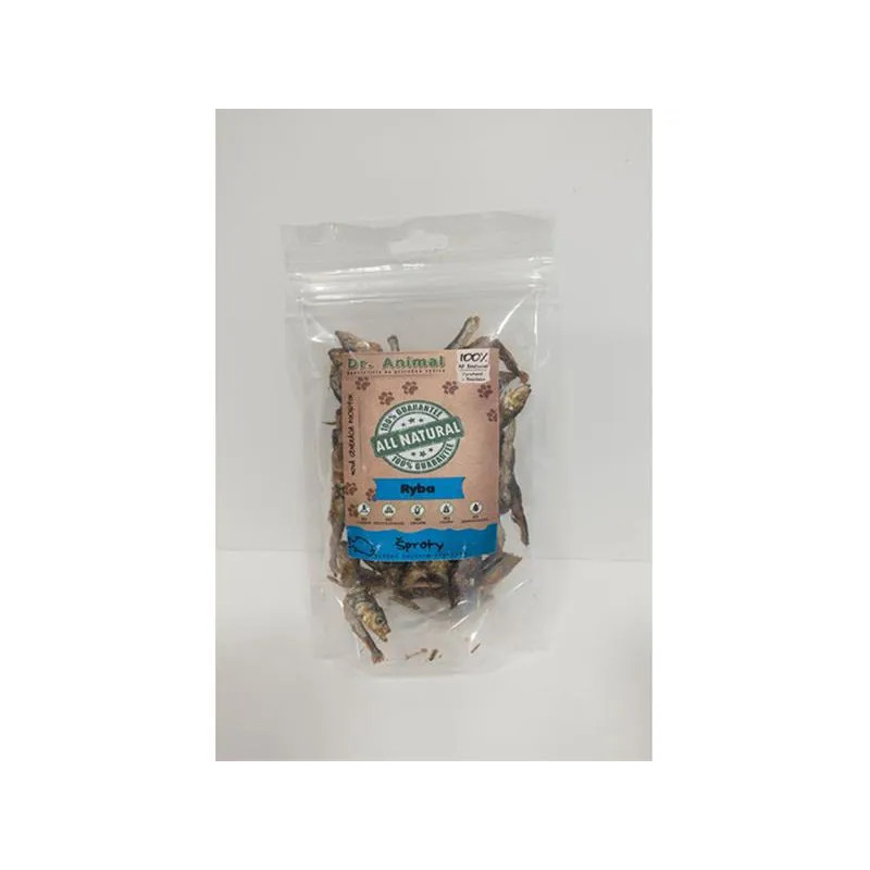 Pamlsok Dr. Animal ryba šproty 50g