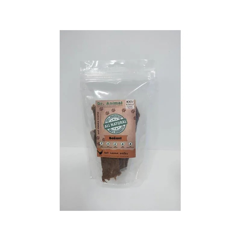Pamlsok Dr. Animal bažant mäs. prúžky 80g