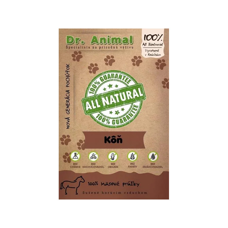 Pamlsok Dr. Animal kôň mäs. prúžky 80g Pamlsok Dr. Animal kôň mäs. prúžky 80g
