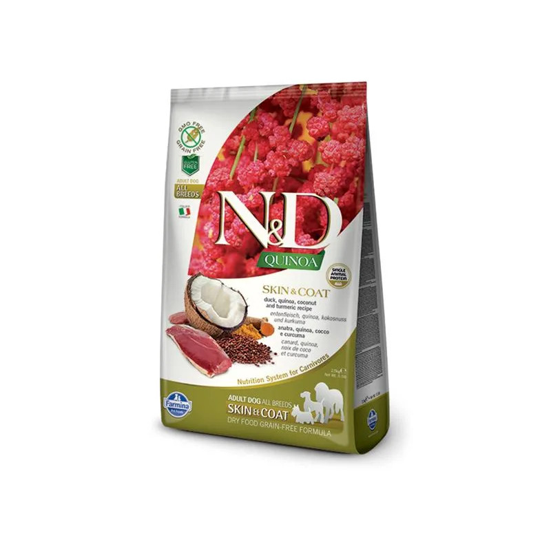 Farmina N&D dog QUINOA (GF) adult all breed, skin & coat, duck 2,5 kg