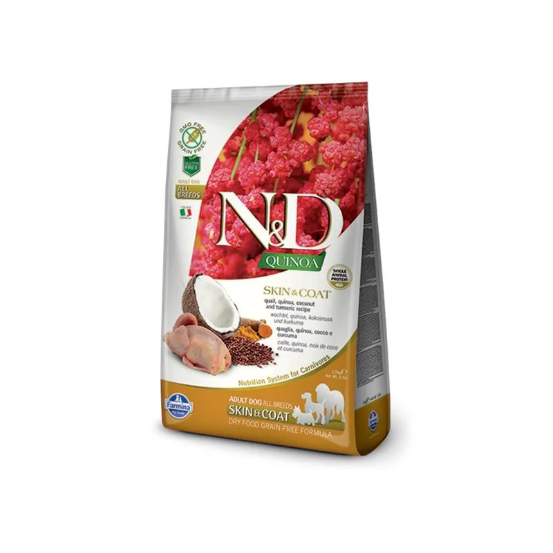 Farmina N&D dog QUINOA (GF) adult all breed, skin & coat, quail 2,5 kg