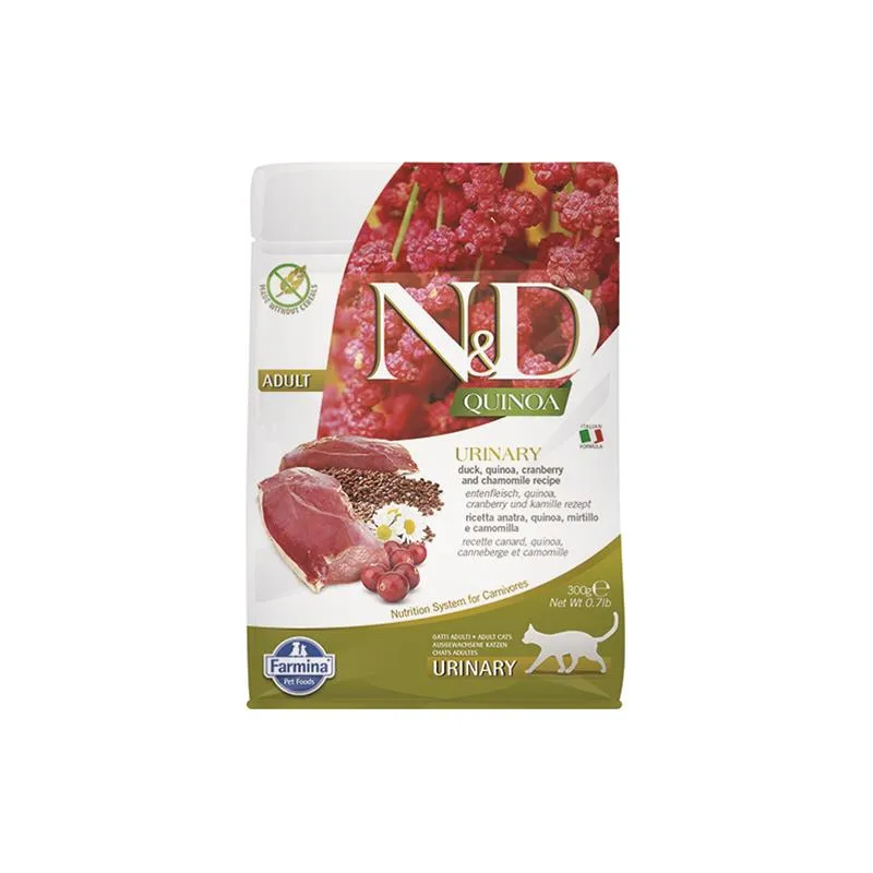 Farmina N&D cat QUINOA (GF) adult, urinary, duck & cranberry 0,3 kg