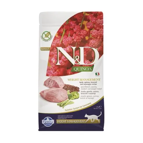 Farmina N&D cat QUINOA (GF) adult, weight managment, lamb 1,5 kg