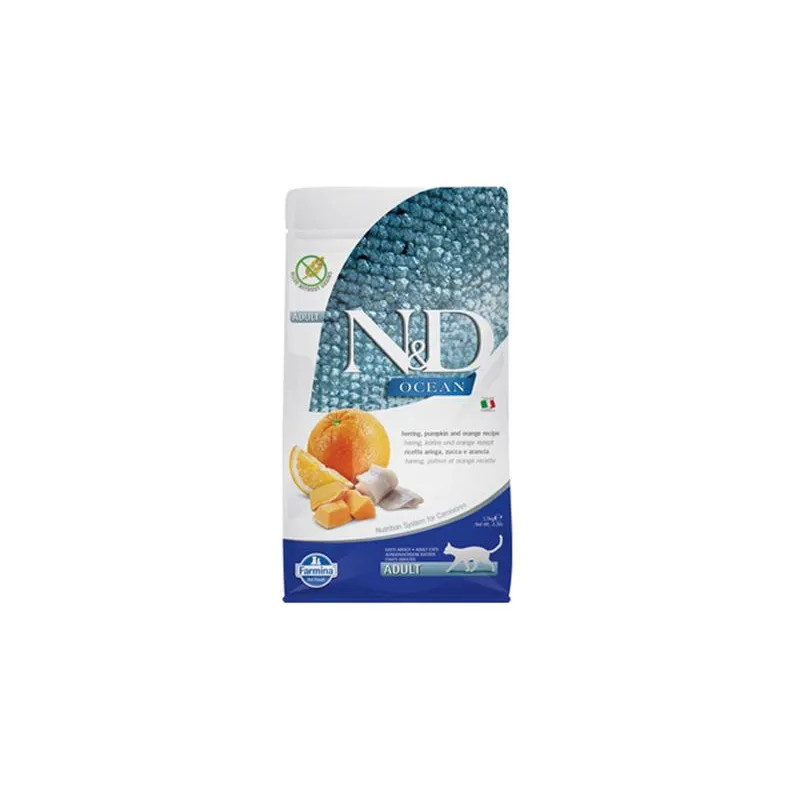 Farmina N&D cat OCEAN PUMPKIN (GF) adult, herring & orange 1,5 kg
