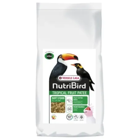 VL NutriBird Tropical Fruit Patee Premium- kompletná zmes vlhčená medom pre ovocnomilné druhy a doplnok pre papagáje a lory 5 kg